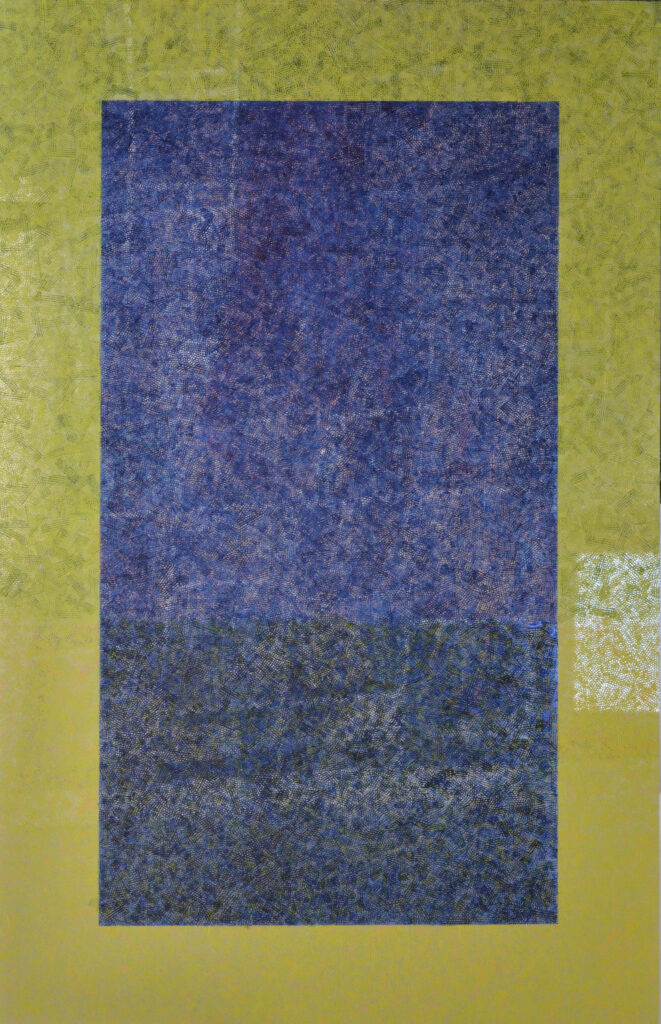 Stephan Sude, Struktur 12, Öl auf Alu-Dibond, 150 x 96.6 cm, 2018