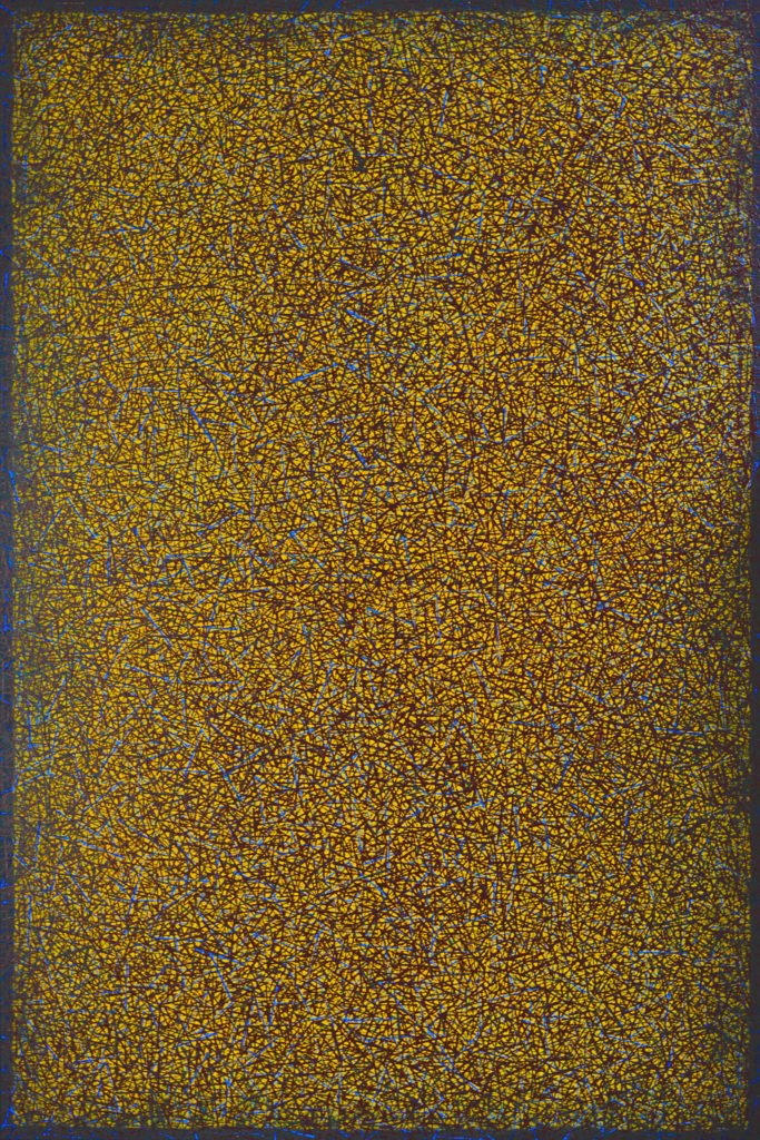 Stephan Sude, Struktur 24, Öl auf Leinwand, 180 cm x 120 cm, 2019