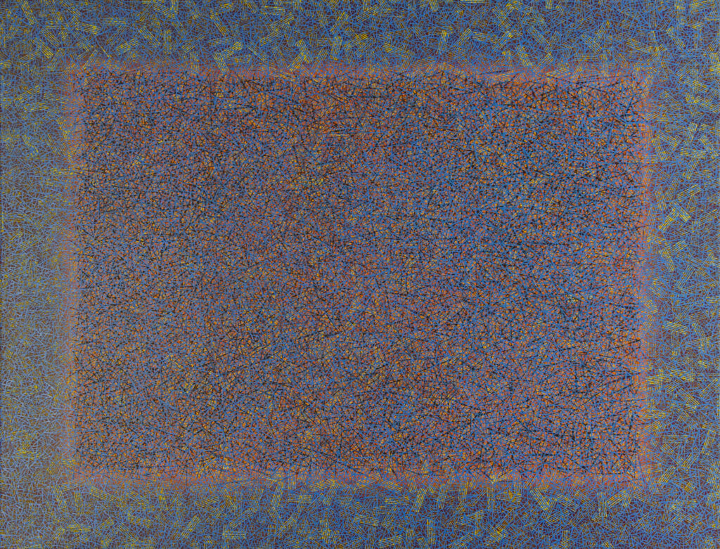 Stephan Sude, Struktur 35, Öl auf Leinwand, 100 cm  x 130 cm, 2021