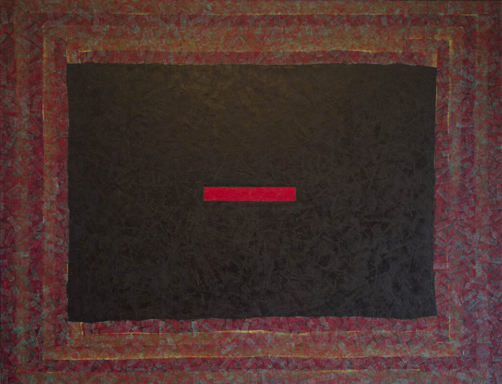 Stephan Sude, Struktur 36, Öl auf Leinwand, 100 cm  x 130 cm, 2021